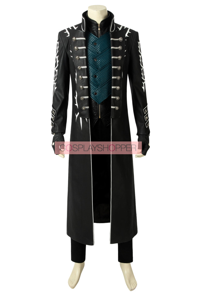 Devil May Cry 5 DMC5 Vergil Aged Outfit Cosplay Halloween Costume Full Set