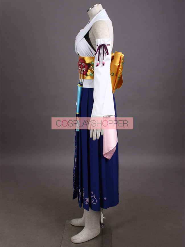 Final Fantasy X 10 Yuna Summoned Deluxe Cosplay Costume Full Set